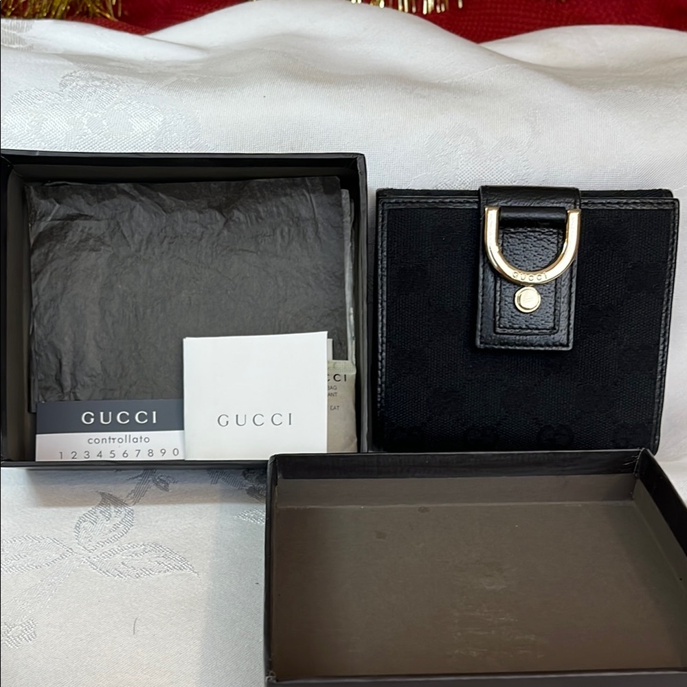 Gucci-Elegant Vintage Black Wallet - Picture 12 of 12